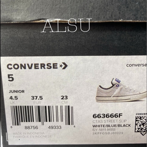 Converse Ctas Canvas Low Top Street Slip White k/W - Picture 8 of 8